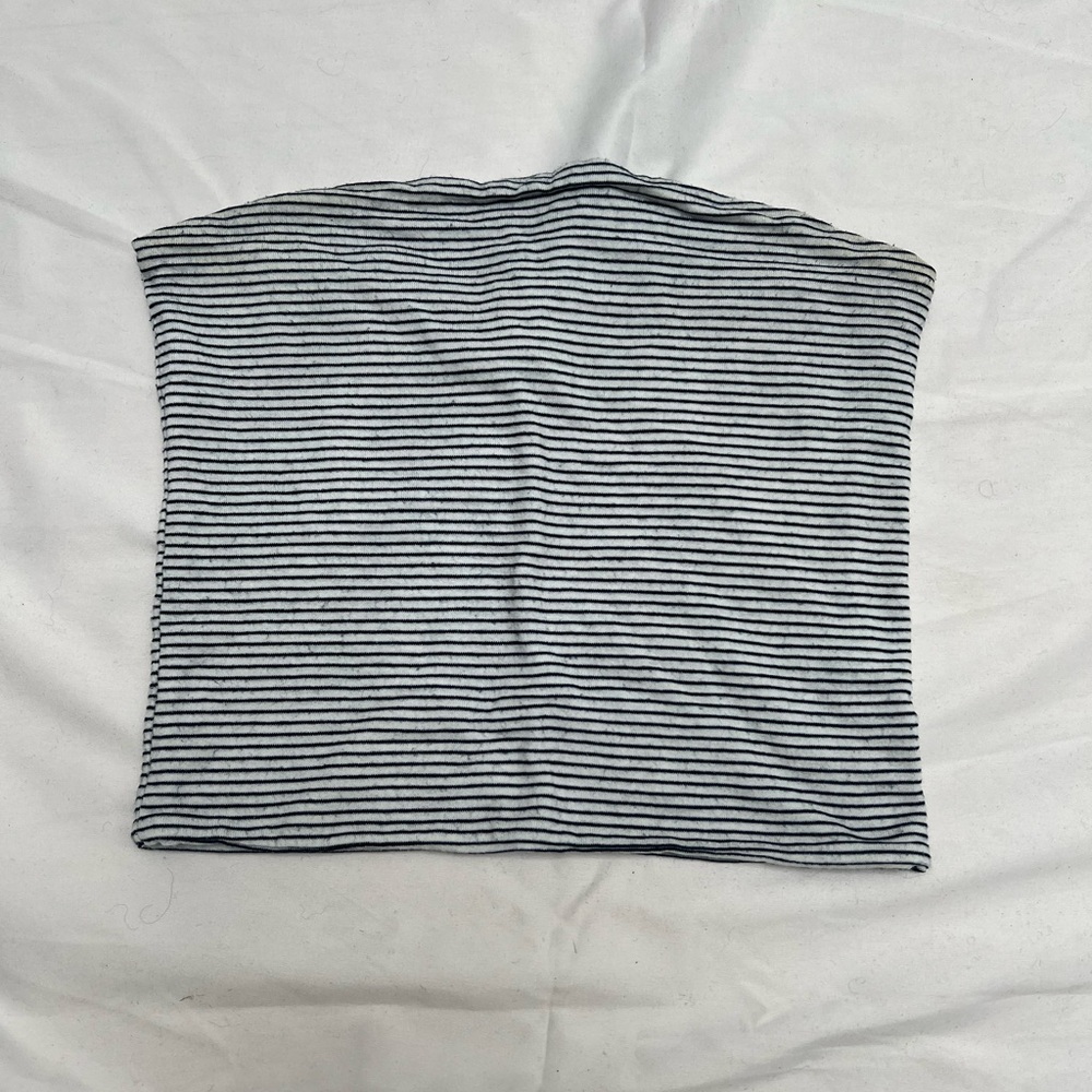 Bendy Melville | Tube Top | Striped Blue & White